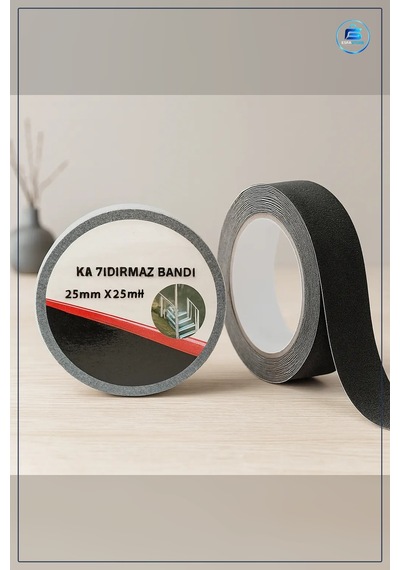 Kaydırmaz Bant 25mm X 25m Siyah Merdiven Rampa Platform Islak Zem