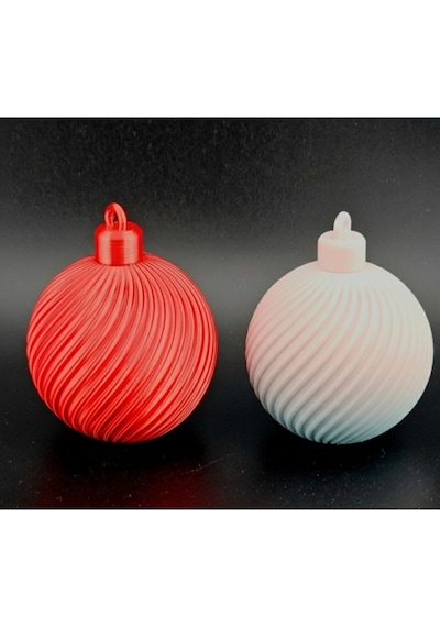 3d Baskı Yılbaşı Ağacı Süsü Seti Kar Tanesi Ve Modern Tasarım 4'lü Dekoratif Top Süs