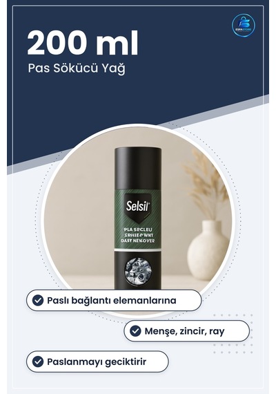 Pas Sökücü Ve Yağlayıcı Genel Bakım Spreyi 200 Ml Paslı Somun Civ