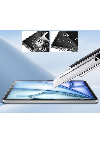 Apple İpad Air 11 İnç İle Uyumlu Ekran Koruyucu 9h Temperli Kırılmaz Esnek Nano Cam, Çizilmeye Ve Darbeye Dayanıklı Koruma, Hd Şeffaf M2 M3 M4