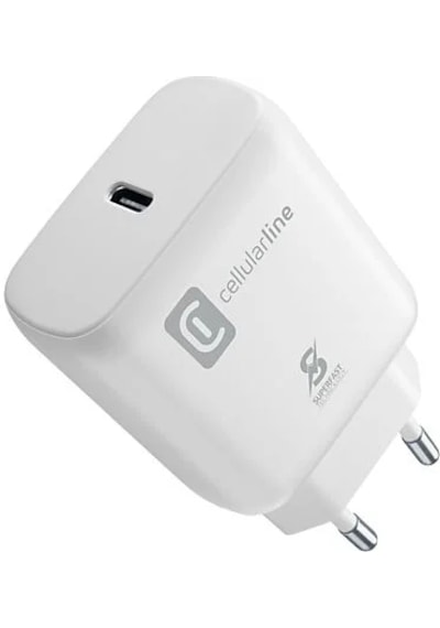 Cellularlıne Samsung  Uyumlu Super Fast Charge Pd 25w Şarj Adaptörü Beyaz