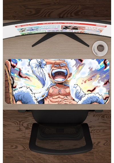 One Piece Kaymaz Dikişli Kauçuk Oyuncu Mousepad V1 - 70x30 Xl Gaming Mouse Pad Fare Altlığı