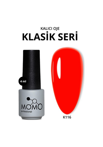 Momo Professional Kalıcı Oje K116 Alev Kırmızı 4 Ml