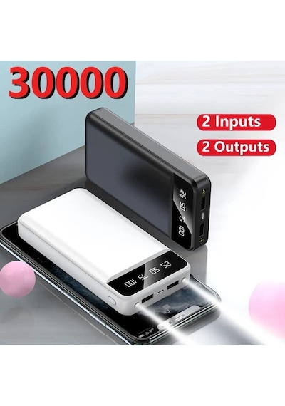 Power Bank 30000 Mah Harici Pil, Taşınabilir Şarj Cihazı 4434