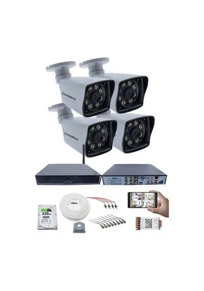 4 Kamera Seti - 5mp Sony Seculens, 1080p Kdj-4s-8w-kk-p-v1
