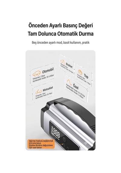 Tr 12v 2000a 20000mah Akıllı Akü Takviye Cihazı İle Hava Kompresörü