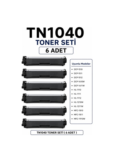 Brother Tn1040 Toner Seti 6 Adet