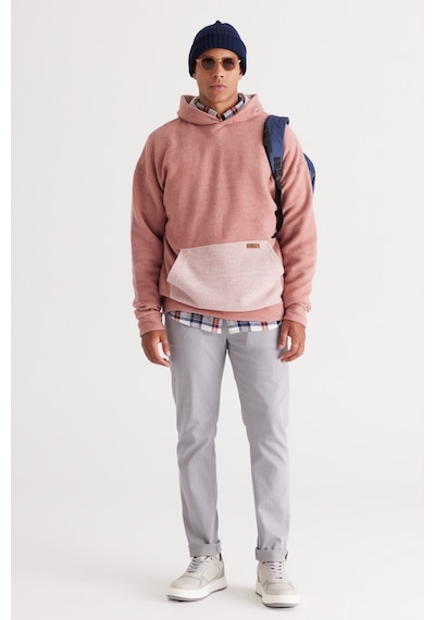 AC&Co / Altınyıldız Classics Erkek Gul Kurusu Melanj Oversize Bol Kesim Kapüşonlu Desenli Pamuklu Sweatshirt Gül Kurusu AC&Co / Altınyıldız Classics Erkek Gul Kurusu Melanj Oversize Bol Kesim Kapüşonlu Desenli Pamuklu Sweatshirt Gül Kurusu