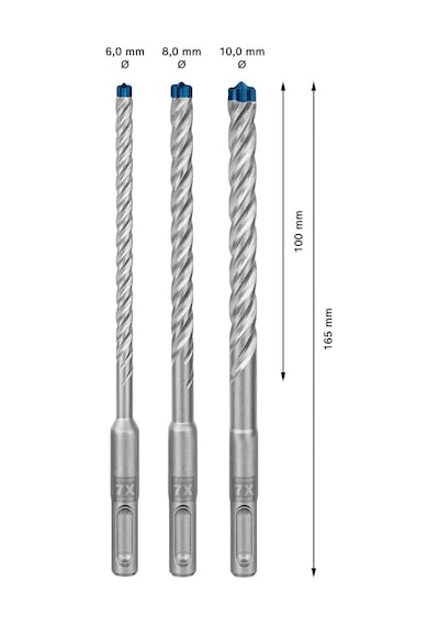 Bosch Expert Sds Plus-7x Kırıcı Delici Delme Ucu Seti 6/8/10 Mm 3 Parça  - 2608900196