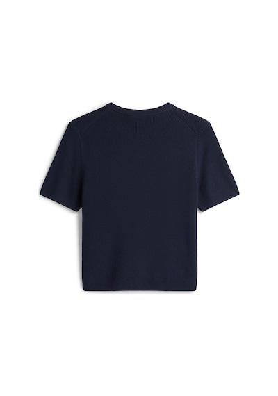Tommy Hilfiger Co Cardı Stıtch C-nk S/s Sweater Kadın Mavi Kazak - Ww0ww48793