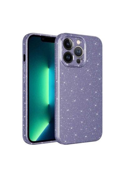 Apple Uyumlu iPhone 12 Pro Max Kılıf Kamera Korumalı Simli Lüks Zore Koton Kapak Mor