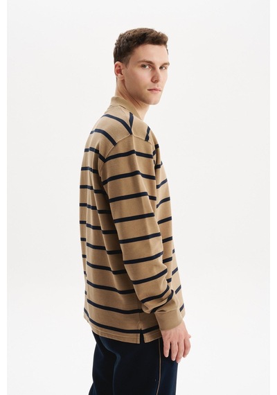 AR-MA Arma Erkek Regular Fit Çizgili %100 Pamuk Ringel Ottoman Kumaş Polo Yaka Ribanalı Sweatshirt K30554952502 Gri AR-MA Arma Erkek Regular Fit Çizgili %100 Pamuk Ringel Ottoman Kumaş Polo Yaka Ribanalı Sweatshirt K30554952502 Gri