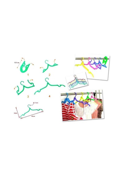 Dual Folding Hanger 2 Adet Birden Katlanabilir Askı Asorti Diğer
