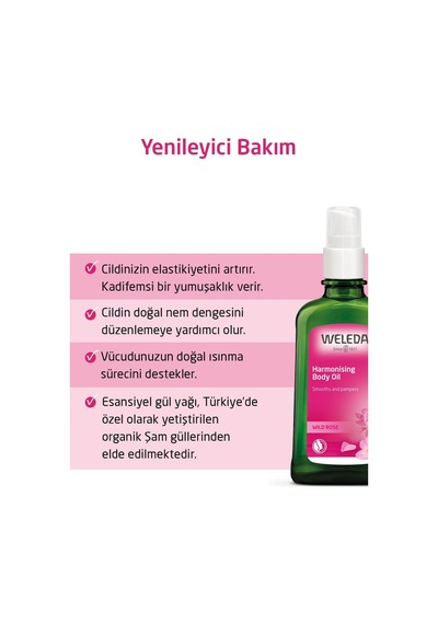 Weleda Organik Yabani Gül Özlü Yenileyici Vücut Bakım Yağı 100 ML