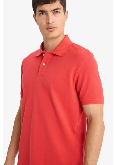Defacto Regular Fit Polo Yaka Pike Kısa Kollu Tişört E9504ax25smrd28 Kirmizi