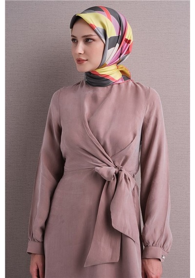 Armine Saf İpek Twill Eşarp 9633d 85 Koyu Mürdüm Mor