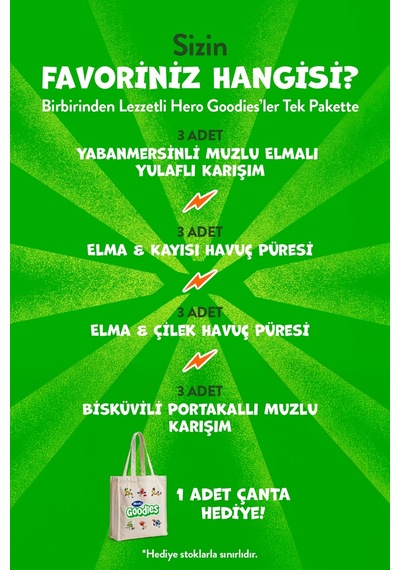 Hero Goodies Karma Meyve Püresi Paketi 12 Adet Deneme Seti
