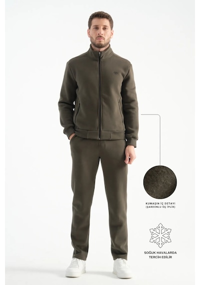 Shooter Sportswear Shooter Deluxe Kışlık Erkek Eşofman Takımı Dikiş Detaylı Regular Kalıp Haki Shooter Sportswear Shooter Deluxe Kışlık Erkek Eşofman Takımı Dikiş Detaylı Regular Kalıp Haki