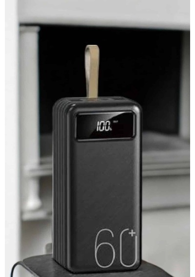 Powerbank 60.000 Mah 4 Portlu Uzun Şarj Süreli Dijital Göstergeli - Altın