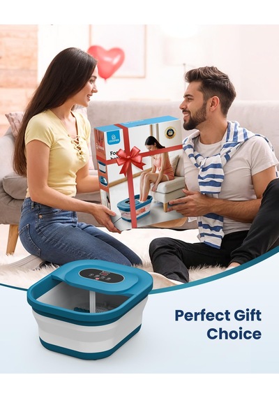 Comfıer Isılı Ayak Spa Masajı, Isıtmalı Ayak Banyosu, Kabarcıklar, Titreşim, Sıcaklık Kontrolü, Pedikür Ponza Taşı, Akıllı Zamanlayıcı, Mavi