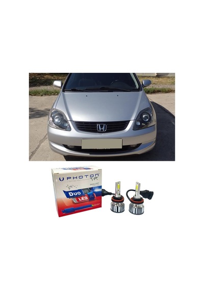 Honda Civic Hb Led Xenon Uzun Far Ampulü Hb3 Duo Yeni Seri Beyaz 2004-2006