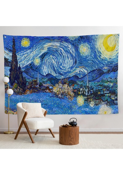 Vincent Van Gogh - Yıldızlı Geceler Duvar Örtüsü-7151