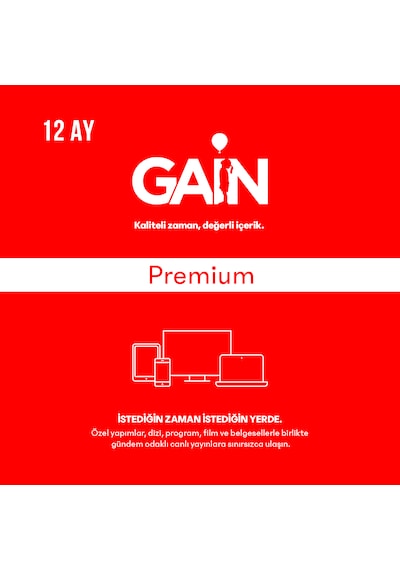 Gain  Premium 12 Aylık Üyelik