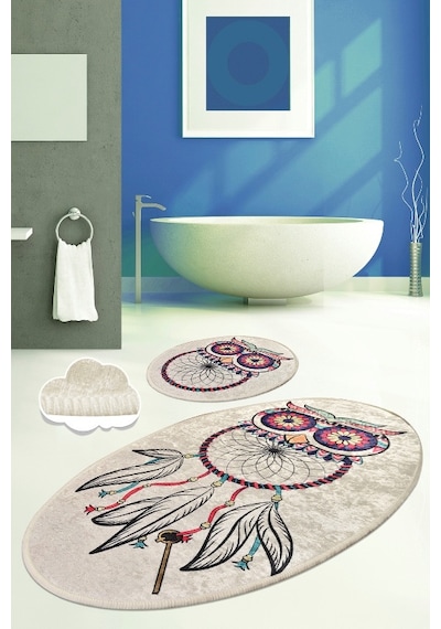 Dream Djt 2 Lı Set Banyo Halısı Çok Renkli
