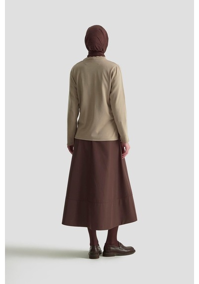 Armine Trend Taş Baskılı Triko Tunik Koyu Taş 25ytd4126 Koyu Taş