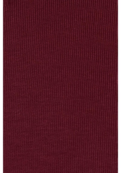 Tudors Kadın Relax Fit Rahat Kesim Pamuklu İçi Polarlı Yarım Fermuarlı Bordo Dik Yaka Sweatshirt-37889 Bordo