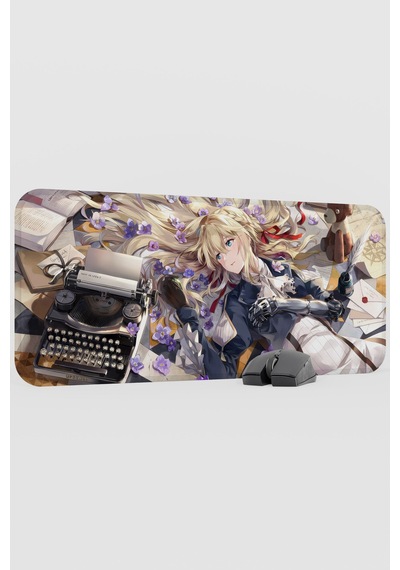 Violet Evergarden Anime V4 - 70x30 Xl Gaming Kauçuk Kaymaz Taban Mouse Pad Fare Altlığı