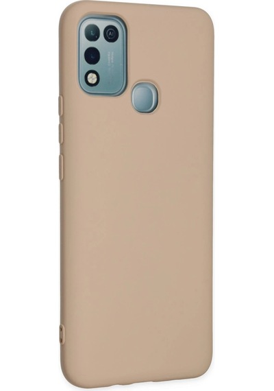 Cosmotex Newface İnfinix Hot 10 Play Kılıf Nano İçi Kadife Silikon - Pudra
