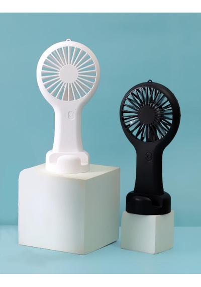 Dd5002 Telefon Standlı 3 Kademeli Mini Vantilatör Portatif Soğutucu Fan El Fanı Beyaz Diğer