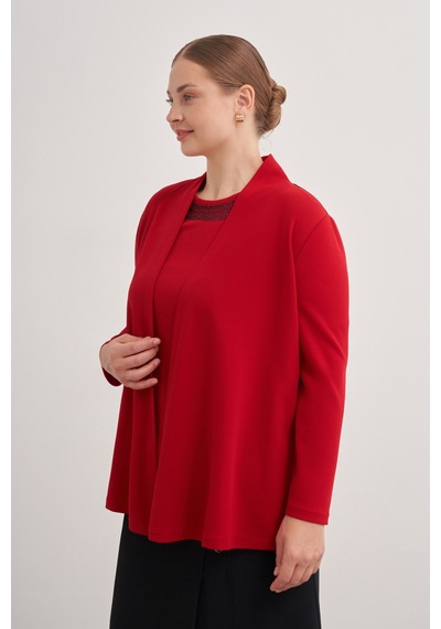 Aker 24aw23607112 Büyük Beden Tween Set 24aw23607112 008 Kırmızı Kırmızı
