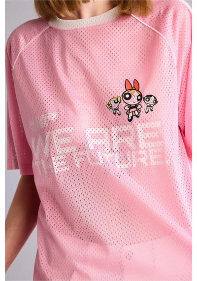 Defacto Powerpuff Gırls Oversıze Bisiklet Yaka Baskılı Kısa Kollu Tişört G5034ax26sppn666 Pembe-pn666