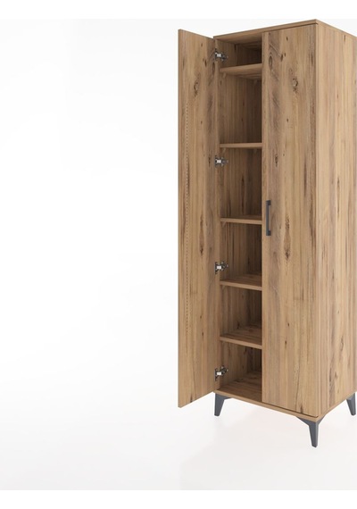 Hyperion Dolap 5 Raflı 2 Kapaklı 60x44x195 Çam-çam Çam