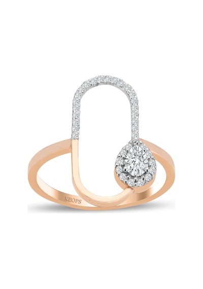 Pırlanta Damla Nemesis Yüzük - Idl Sertifikalı Rose Gold