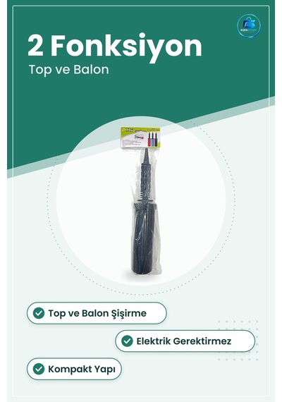 El Pompası Çift Fonksiyonlu Şişirme Kompakt Top Balon Şişirici Su