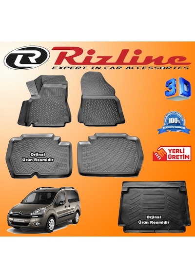 Berlingo 110 Luk 3D Paspas+Bagaj Havuzu 2008-2019 Arası Set N11.8877