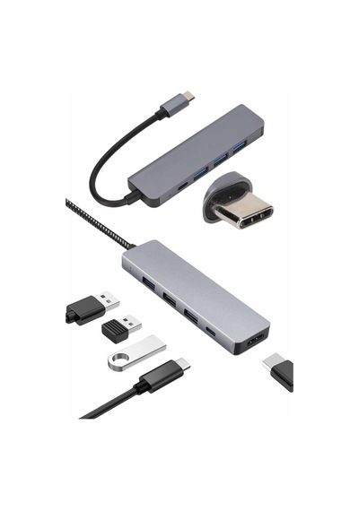 Çevirici Dönüştürücü Adaptör Macbook 3 In 1 Type-c To Hdmı Usb 3.0
