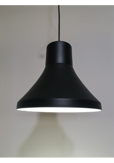 Riolight Retro Siyah Içi Beyaz Tekli Metal Sarkıt Çap: 25Cm