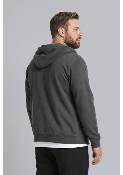 Defacto - Büyük Beden Kapüşonlu Fermuarlı Sweatshirt H2059AX26SP