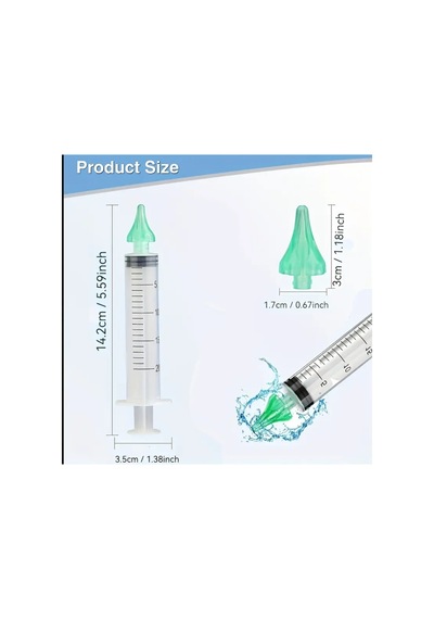 Yıwu 1 Set Kulak İrrigasyon Sistemi, Evrensel Kulak Yıkama Bakım+500 Ml Burun Yıkama Serumu Hediye