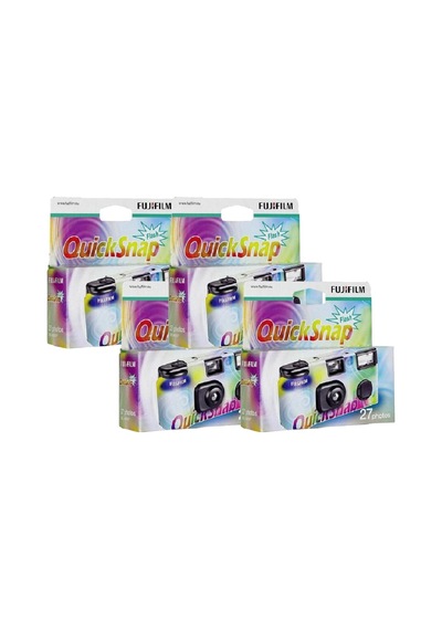 Fuji Quicksnap Flaşlı Tek Kullanımlık Kamera, Film Malzemesi X-tra 400 Asa, 27 Çekim İçin, 4 Ad Standart