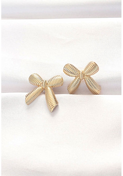 Pirinç Gold Renk Fiyonk Küpe altın 47564147