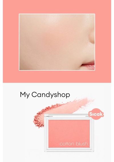 Missha Cotton Blusher Yumuşak Dokulu Kolay Sürülebilen Allık My Candy Shop