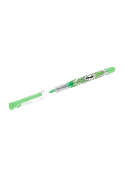 Pentel Fosforlu - Likit Mürekkep, Şeffaf Gövde, Kalem Tipi Yeşil .