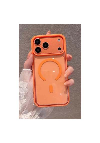 Fibaks iPhone 17 Pro Uyumlu Kılıf Magsafe Wireless Şarj Özellikli Tam Koruma Renkli Sert Silikon Kapak