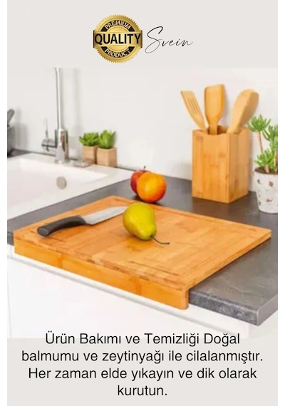 Ahşap Kesme Tahtası Panosu Doğrama Ayaklı Tezgah Üstü Hijyenik Deforme Olmaz Dayanıklı 35x24 Cm Çok Renkli