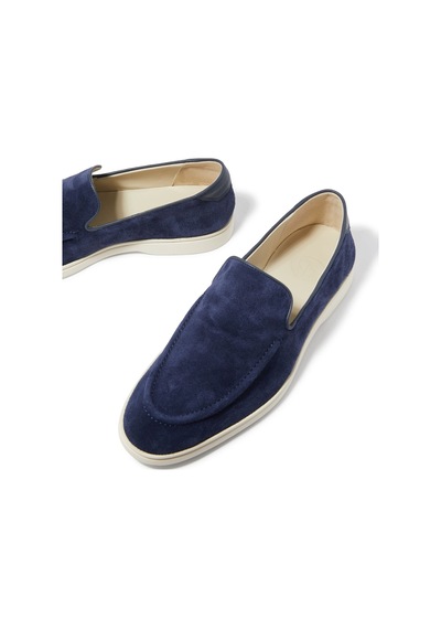 Cqp Debonair Süet Deri Erkek Loafer 40-45 Mavi